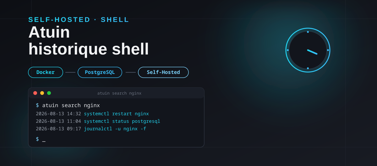 Featured image of post Atuin : auto-héberger son historique shell
