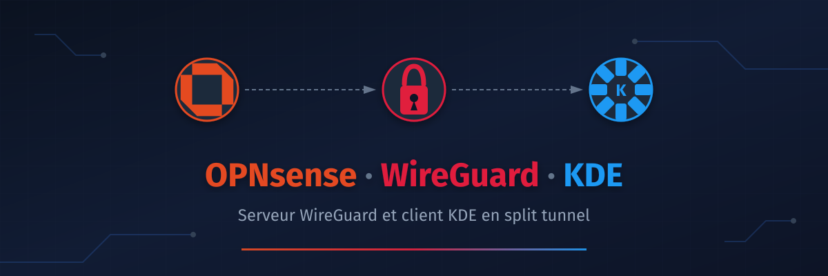 Featured image of post OPNsense : Serveur WireGuard et client KDE en split tunnel